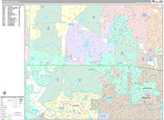 Hoffman Estates  Wall Map Premium Style